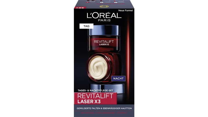 L'Oréal Paris Revitalift Laser x3 Tagcreme+Nachtcreme Geschenkset 100 ml