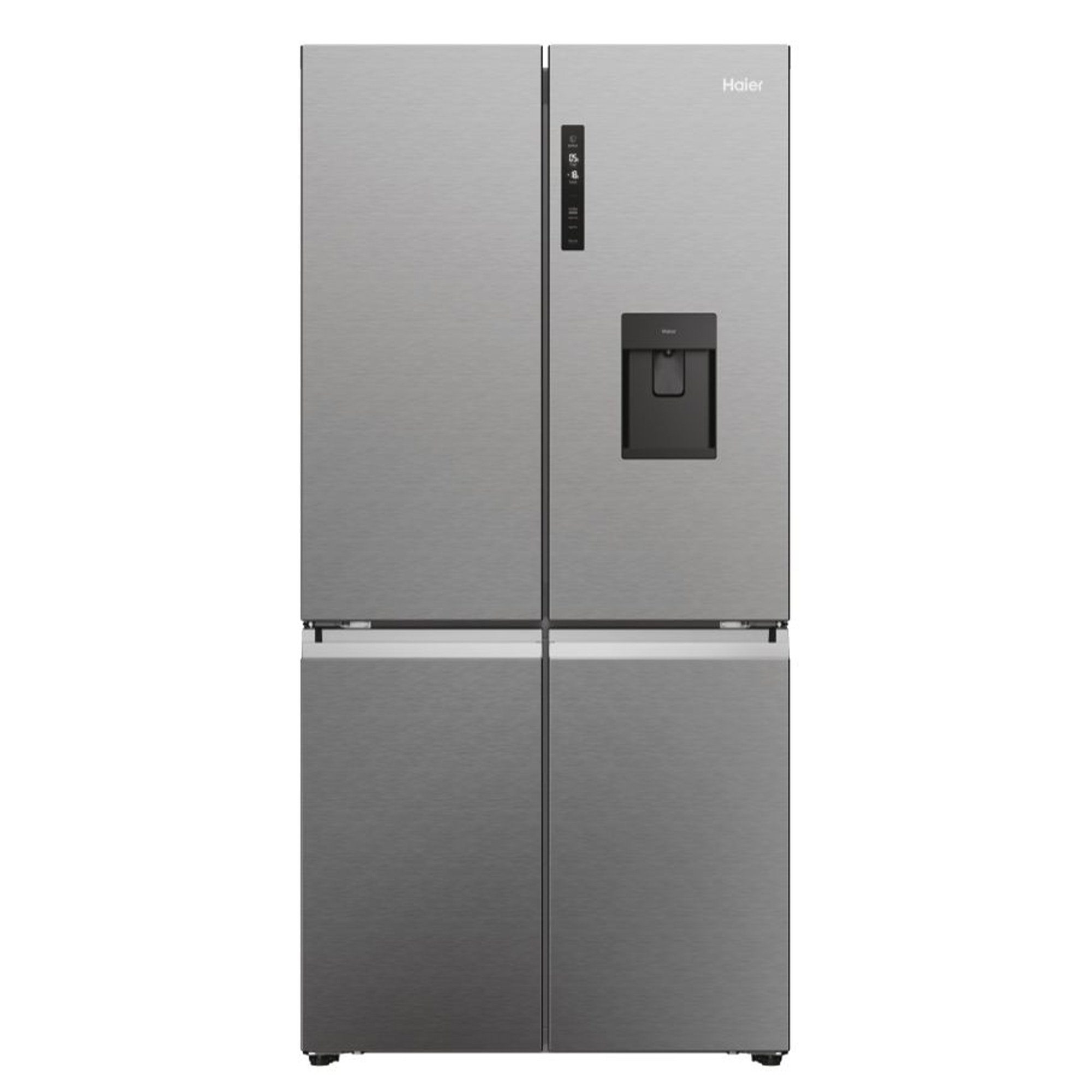 Haier Side-by-Side CUBE 90 SERIES 5 Design Edelstahlfront HCR5919EHMP, 190 cm hoch, 90.5 cm breit, XL Slim Line, Wasser Spender, Eiswürfelbereiter, Total No Frost