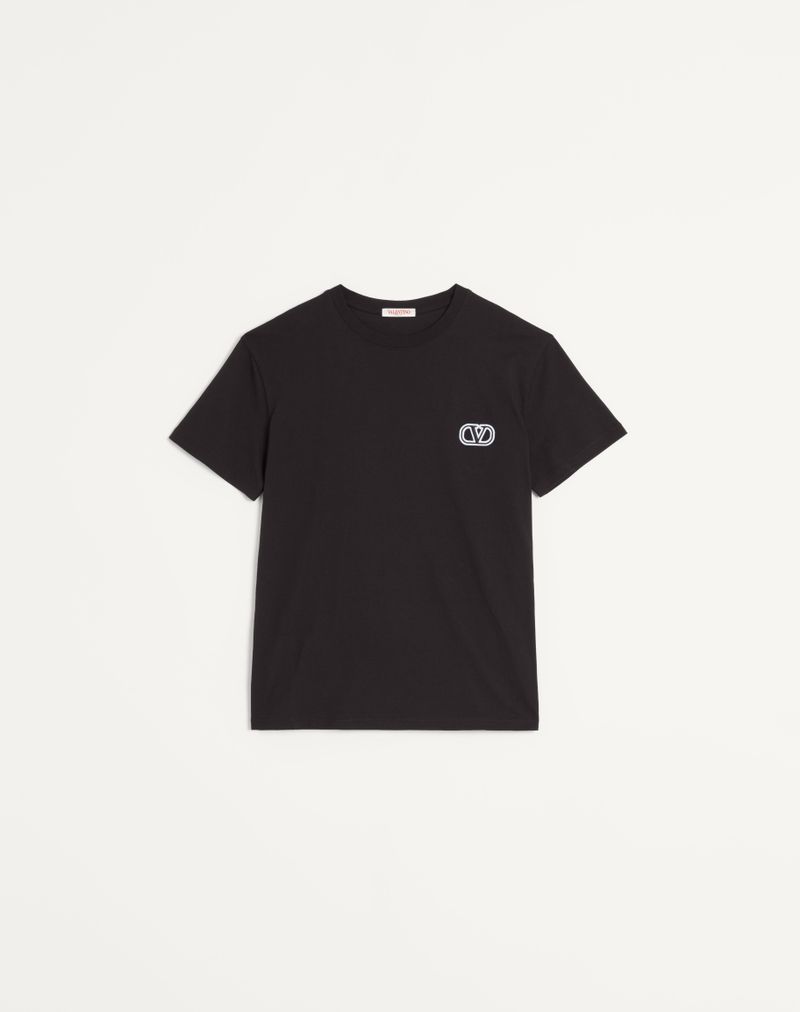 Camiseta de algodão com patch exclusivo Vlogo