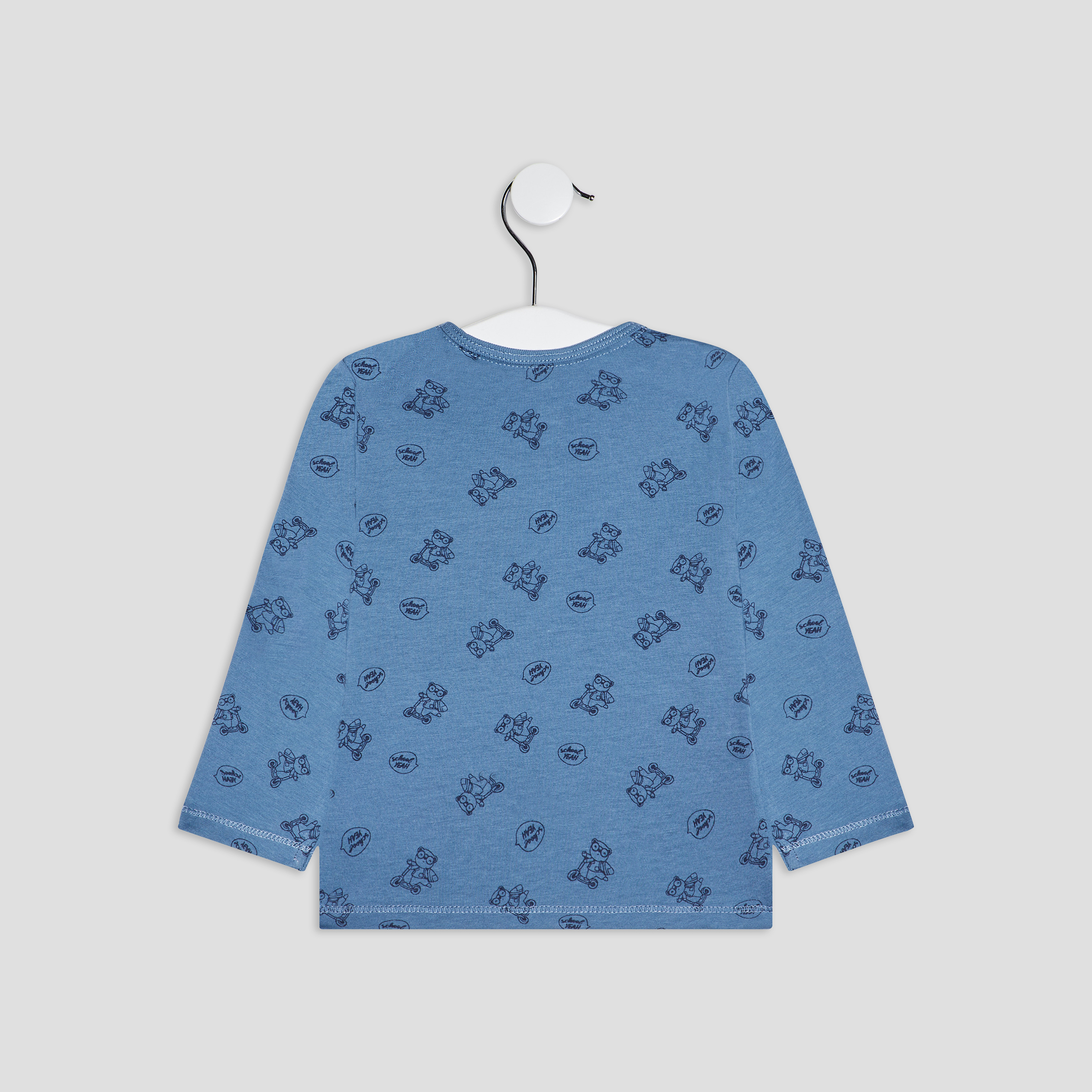 T-shirt manches longues bleu ciel bébé garçon | La Halle