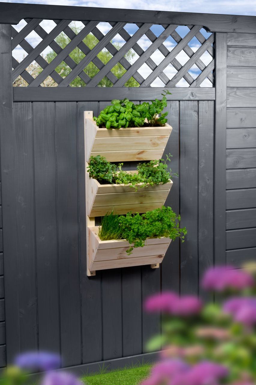 dobar 3-stufiges Wand-Pflanzbeet, Natur