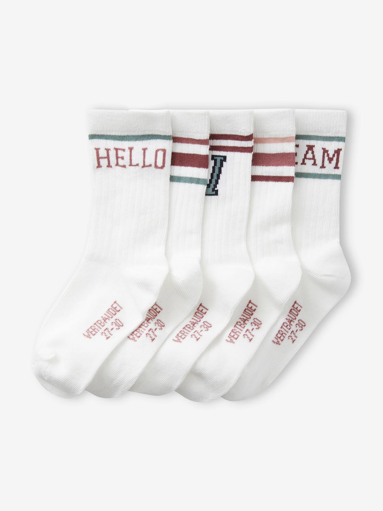 Vertbaudet 5er-Pack Mädchen Sportsocken Oeko-Tex - wollweiß