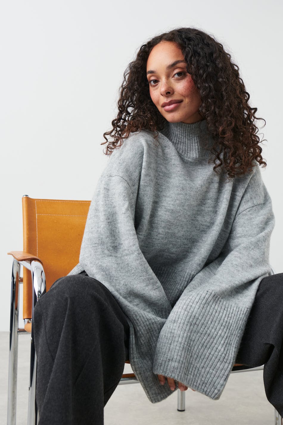 Turtleneck knit sweater
