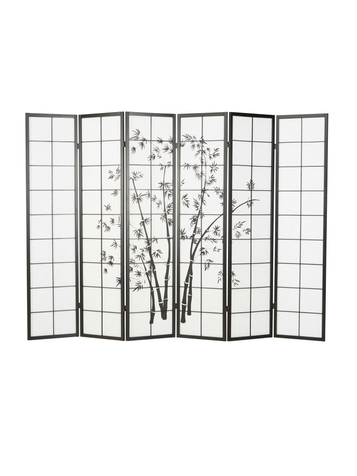 Homestyle4u 6-tlg. Paravent in Schwarz 264x179 günstig kaufen onesize
