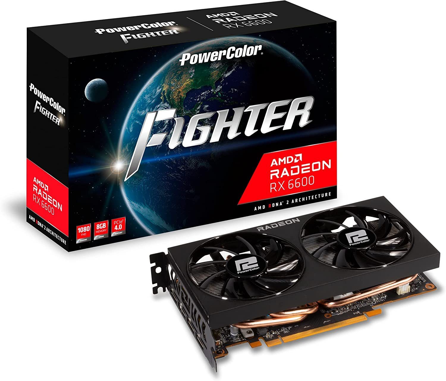 PowerColor PowerColor AMD Radeon RX 6600 Fighter Grafikkarte (8 GB, GDDR6)