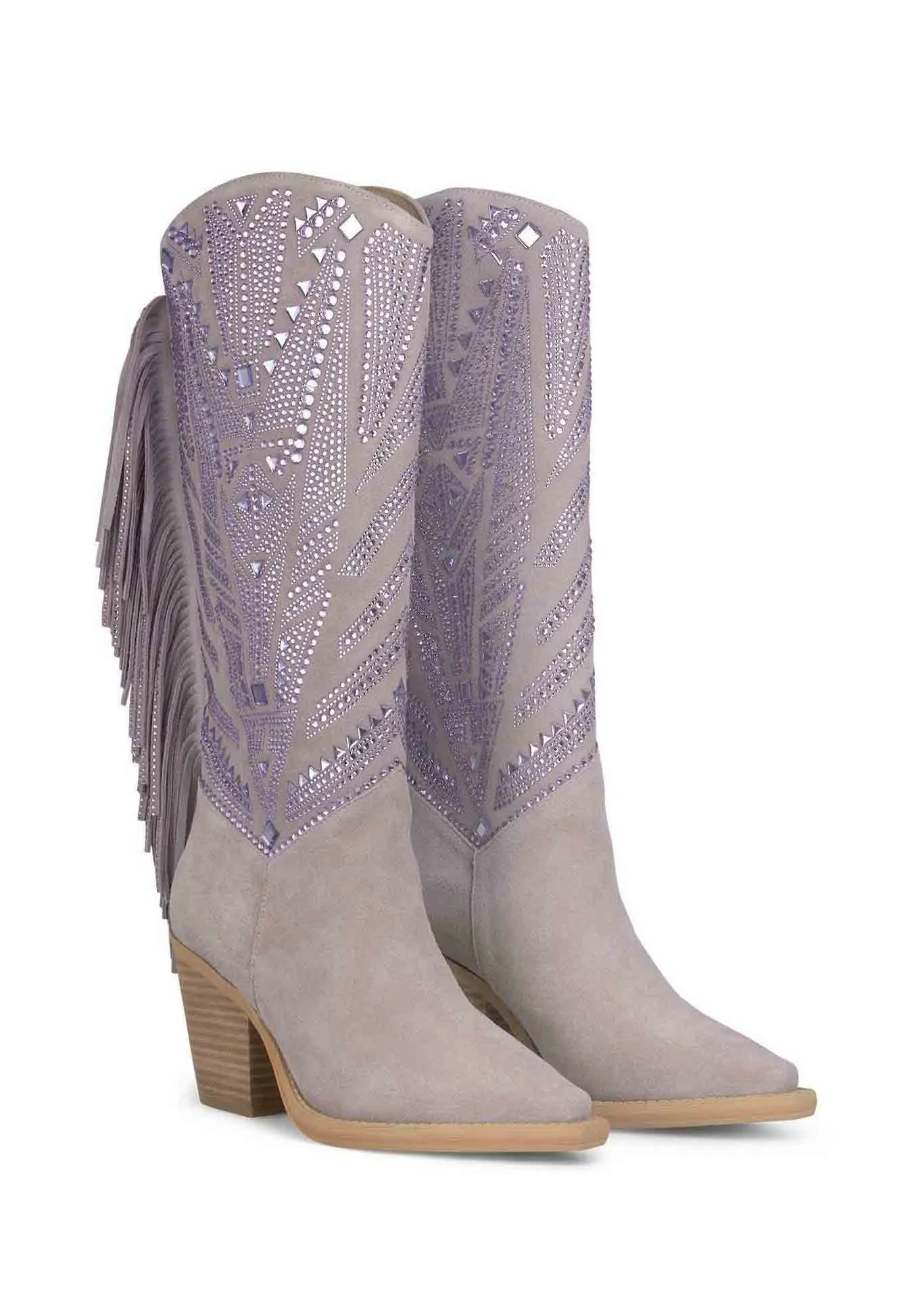 Alma en Pena BRILLOS Y FLECOS - Botas tejanas / biker