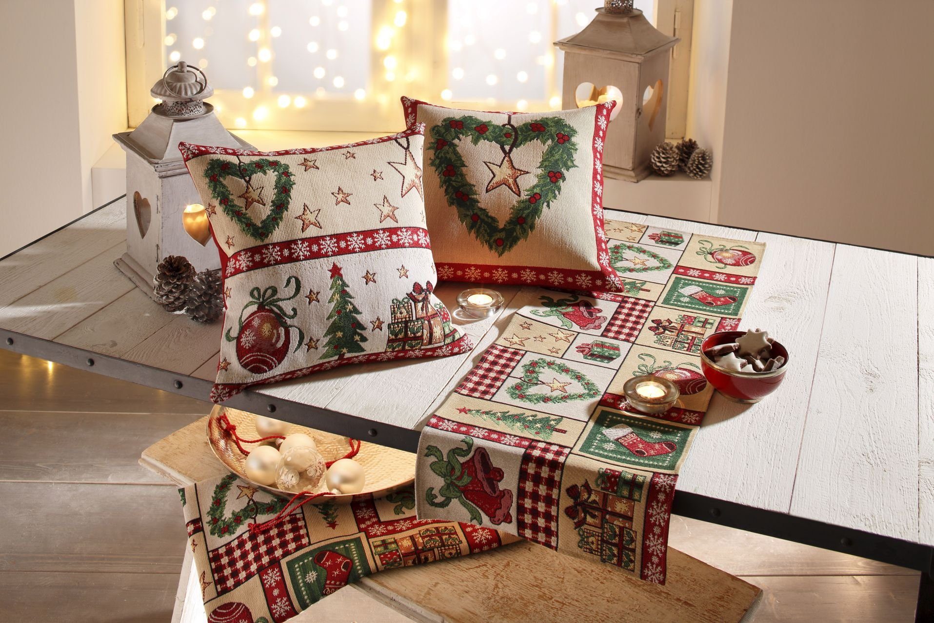 Kissenhülle Weihnachtszeit, Weihnachtsdeko, Dreams (2 Stück)