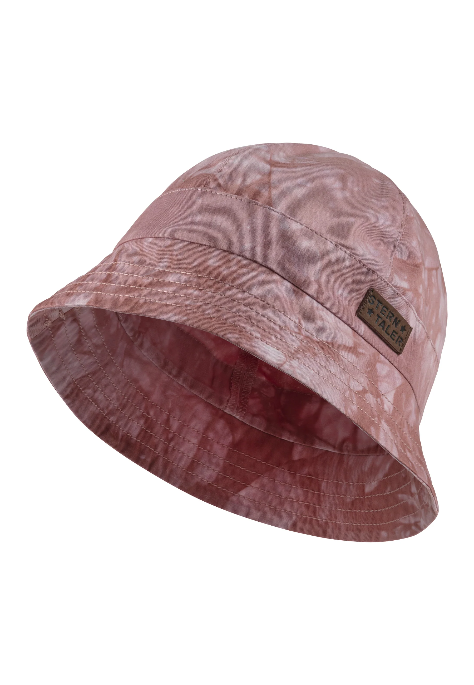 Safarihut in Batik-Optik mit Logo-Patch und Krempe