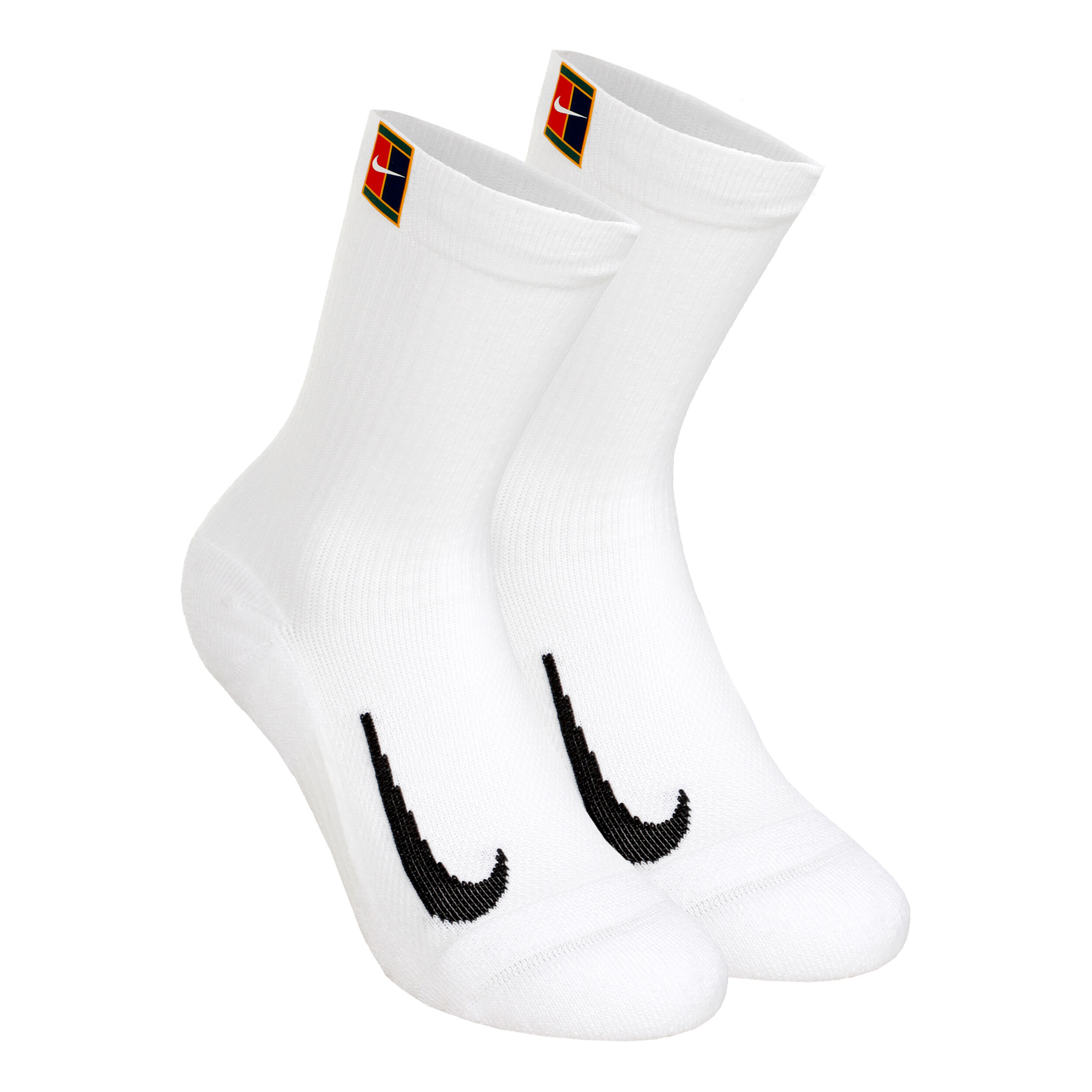 Court Multiplier Cushioned Tennissocken 2er Pack - Weiß, Schwarz