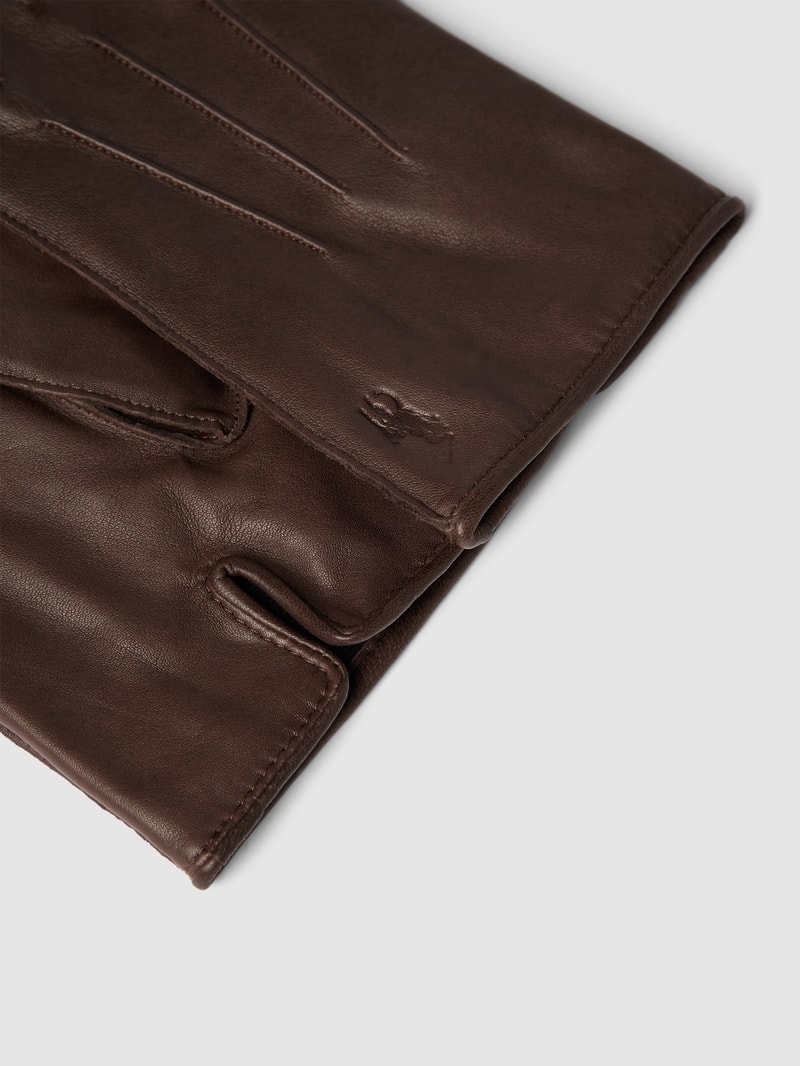 Handschuhe aus Leder in schwarz