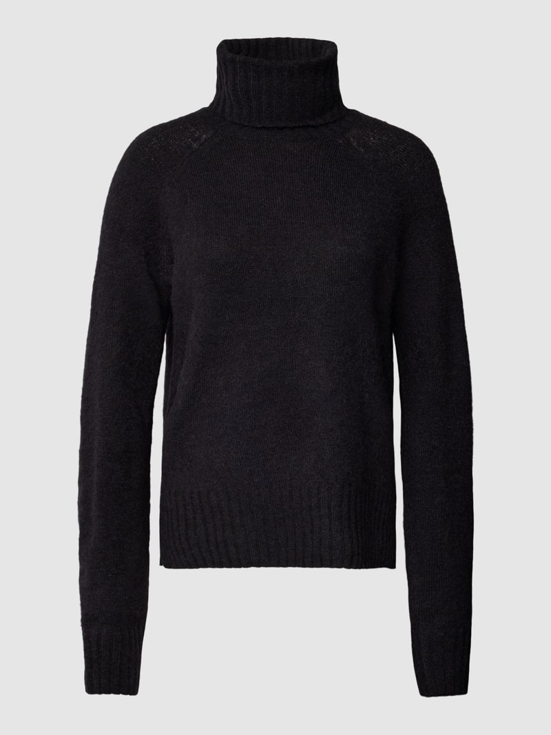 Strickpullover mit Rollkragen Modell 'DANIELA' in schwarz