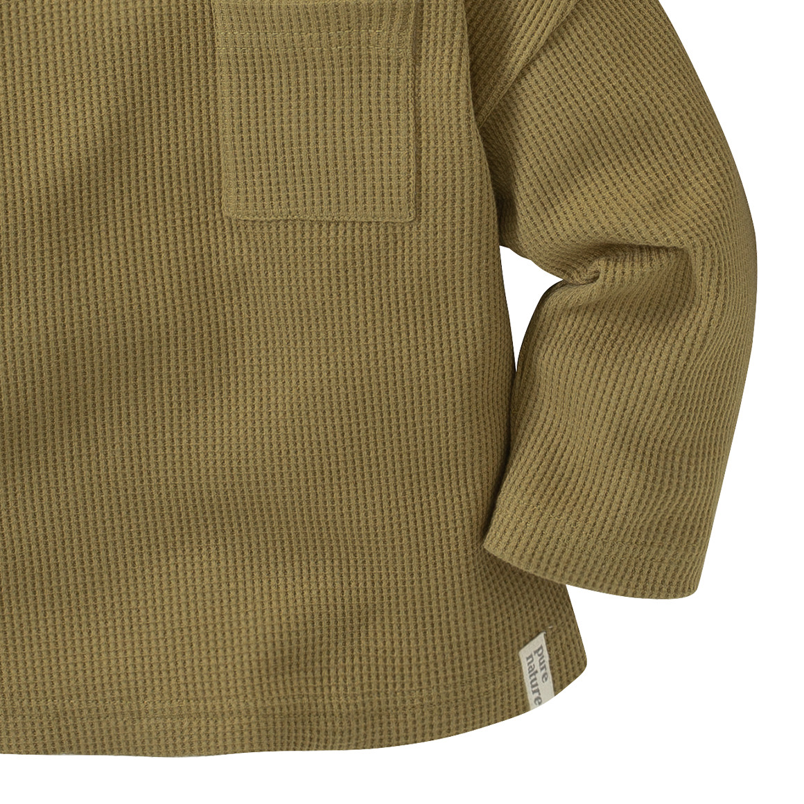 2 Baby Langarmshirts aus Waffel-Piqué