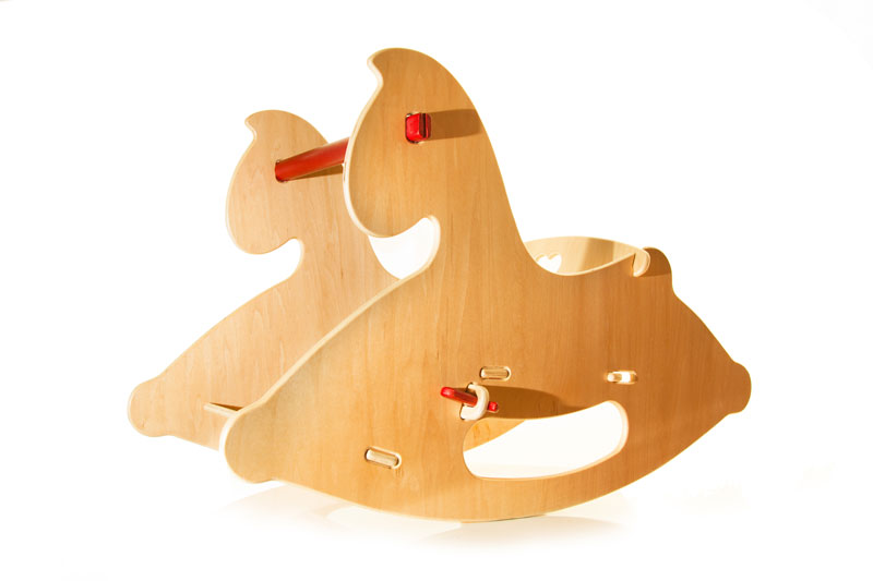 MOOVER Toys Schaukelpferd aus Holz (natur) / rocking horse