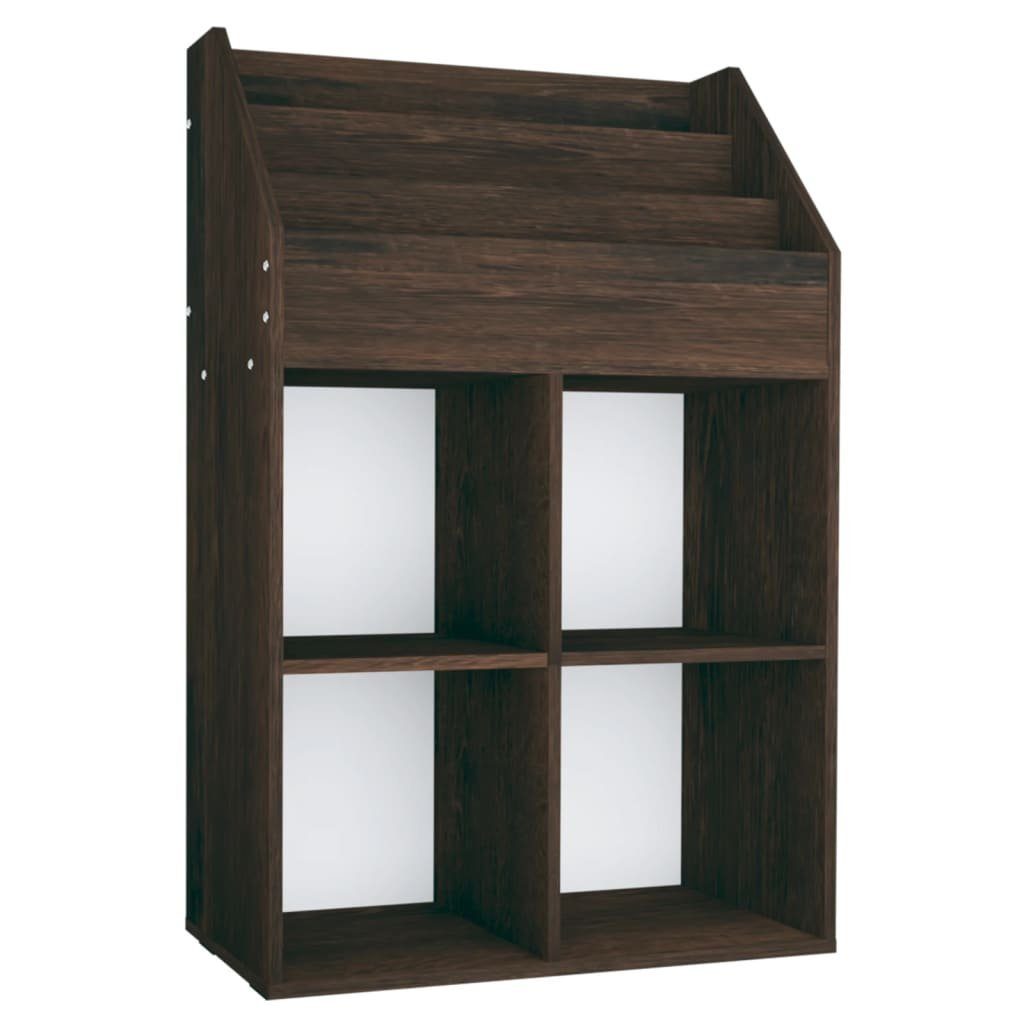 vidaXL Zeitungsständer Kinder-Bücherregal Räuchereiche 71x30x114 cm Spanplatte (1 St)