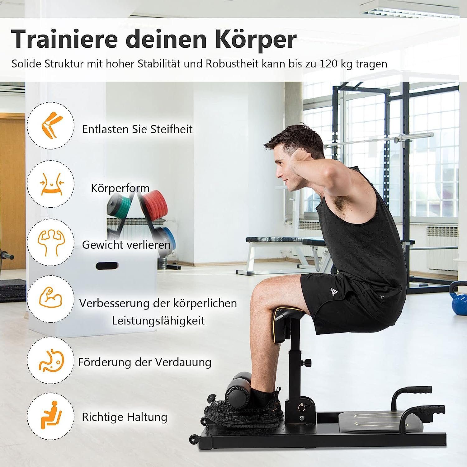 KOMFOTTEU Multitrainer Bauchtrainer, Sit Up Liegestütze, mit 120 kg Belastbar