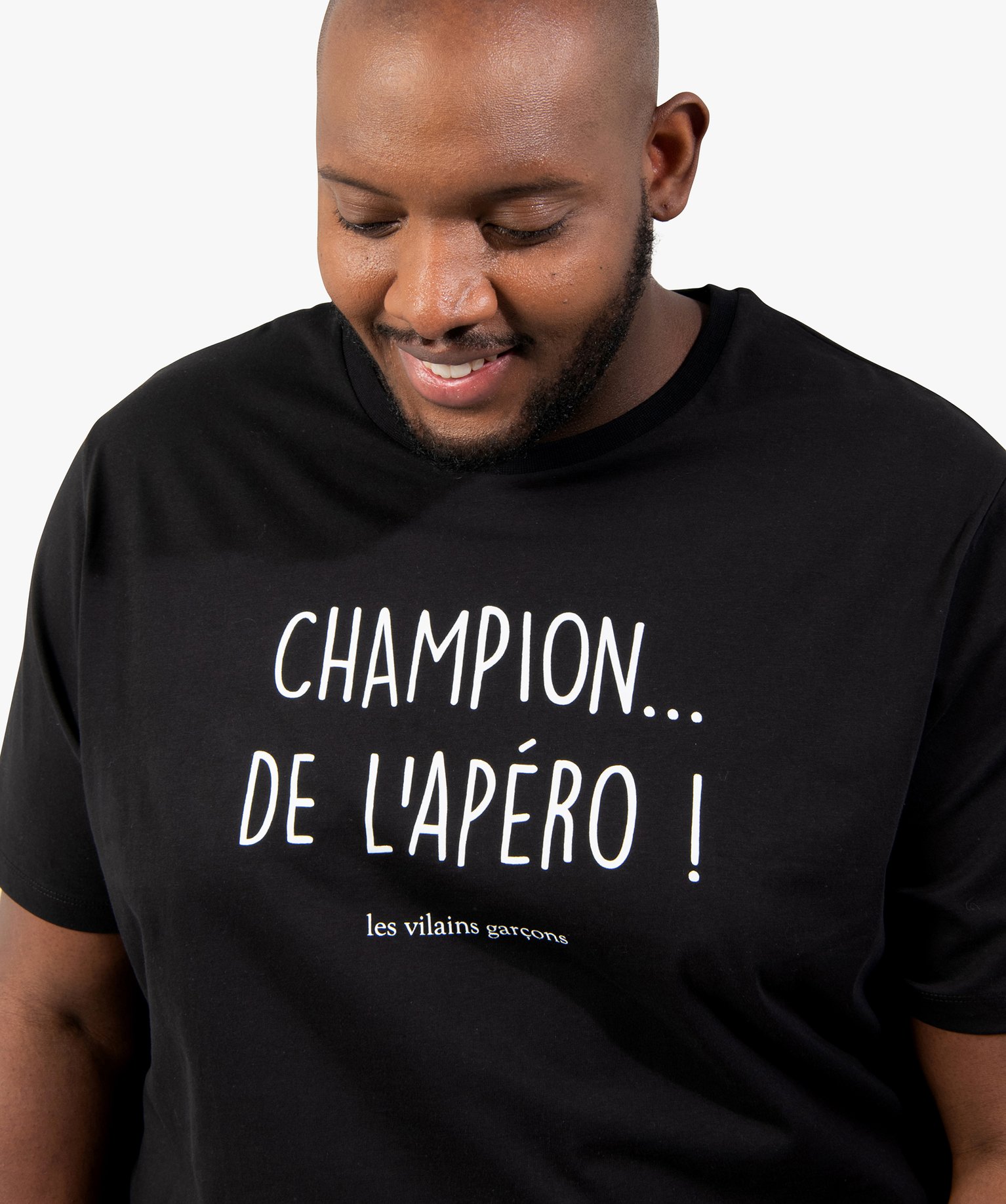 Tee-shirt homme à message Gémo X Les vilains Garçons noir | GEMO