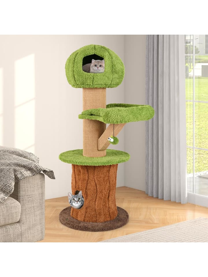 COSTWAY Kratzbaum Katzen pflanzenförmig in Braun günstig kaufen onesize