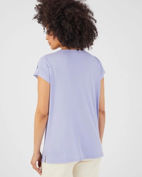 Tee-shirt col bateau uni et imprimé Climatyl