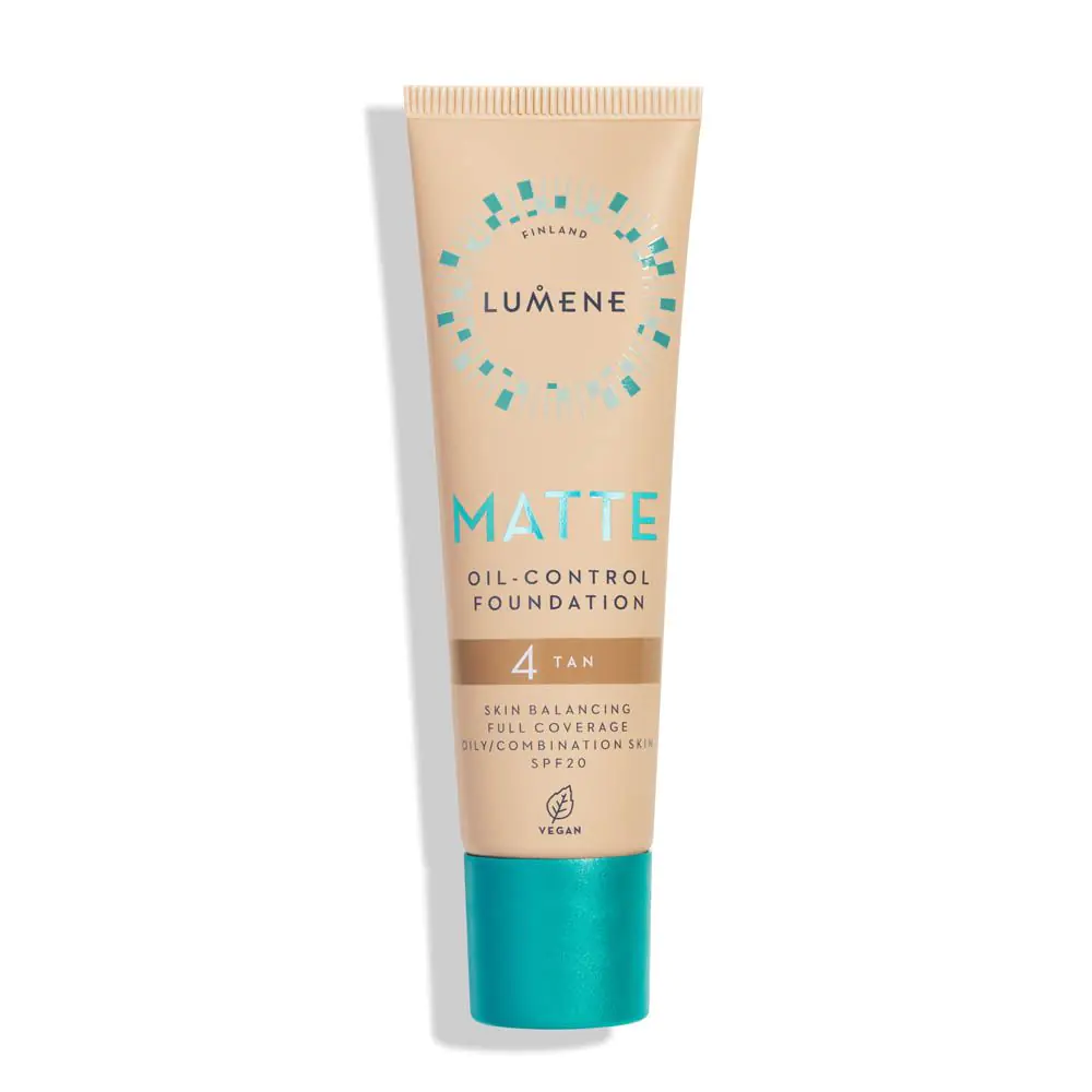 „Lumene Matte 4“ šilto smėlio spalvos šviesus makiažo pagrindas