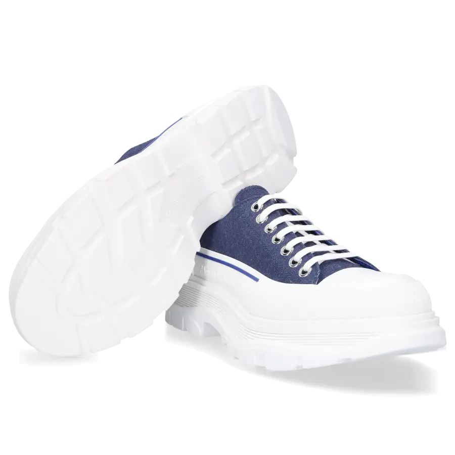 Alexander McQueen - Sneaker low TREAD SLICK Denim - blau