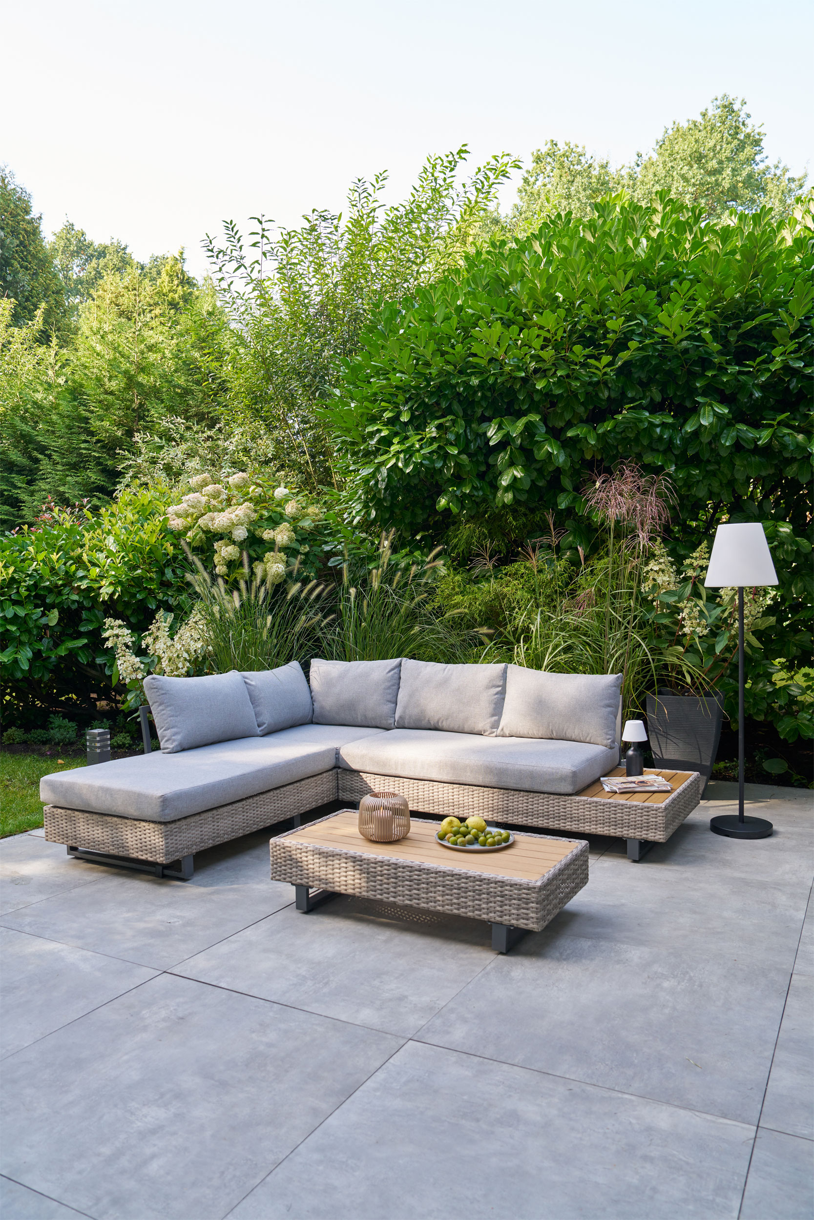 OUTDOORGartenlounge-Set 3 tlg. Alu