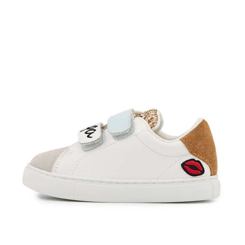 Baskets en cuir Mini Edith j'aime papa