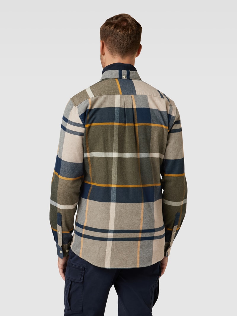 Tailored Fit Freizeithemd mit Karomuster Modell 'Iceloch' in grün