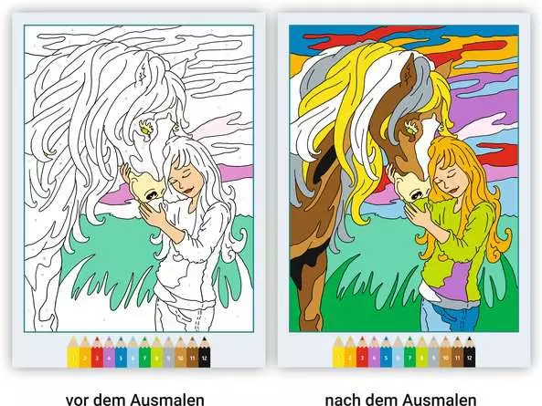 CreArt Malen nach Zahlen ab 7: Pferdeträume