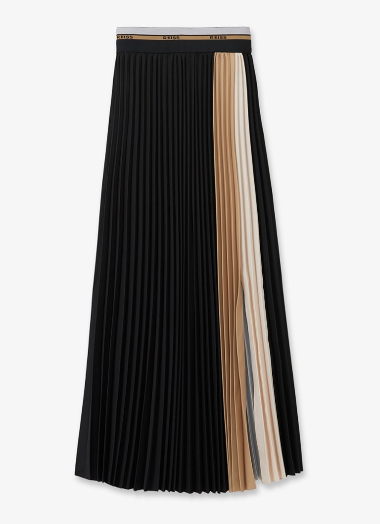 Reiss  Iris midi plooirok met split