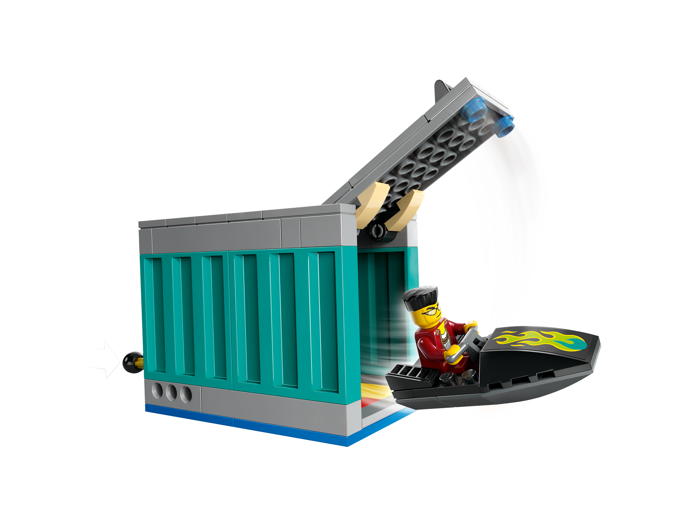 Polizeischnellboot und Ganovenversteck 60417