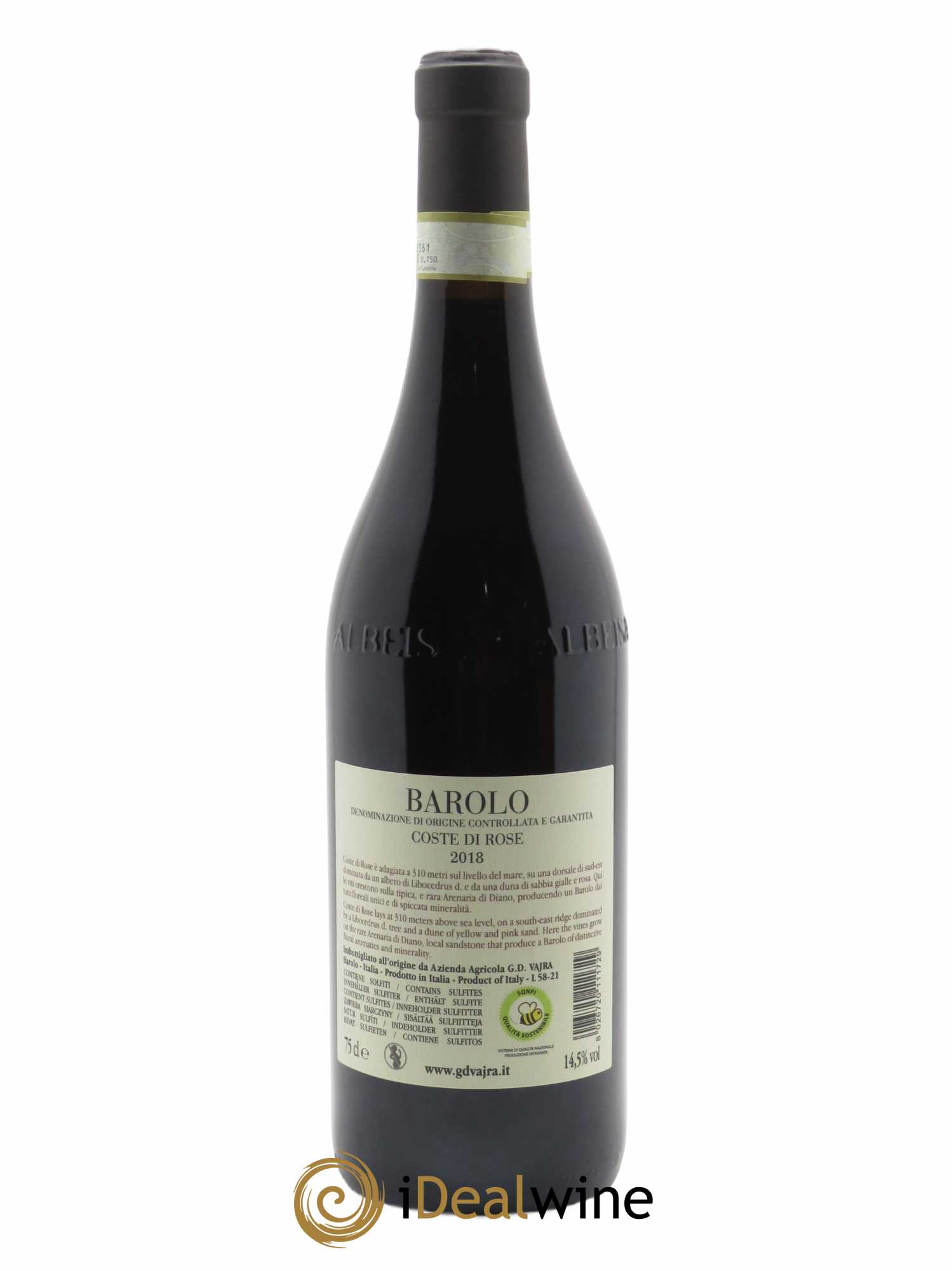 Barolo DOCG Costa di Rose G.D Vajra  2018 - Lot de 1 Bouteille