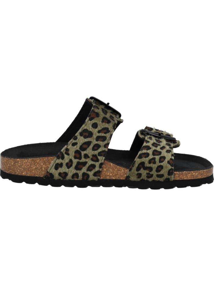 palado Pantoletten in Leo Kaki Grün günstig kaufen