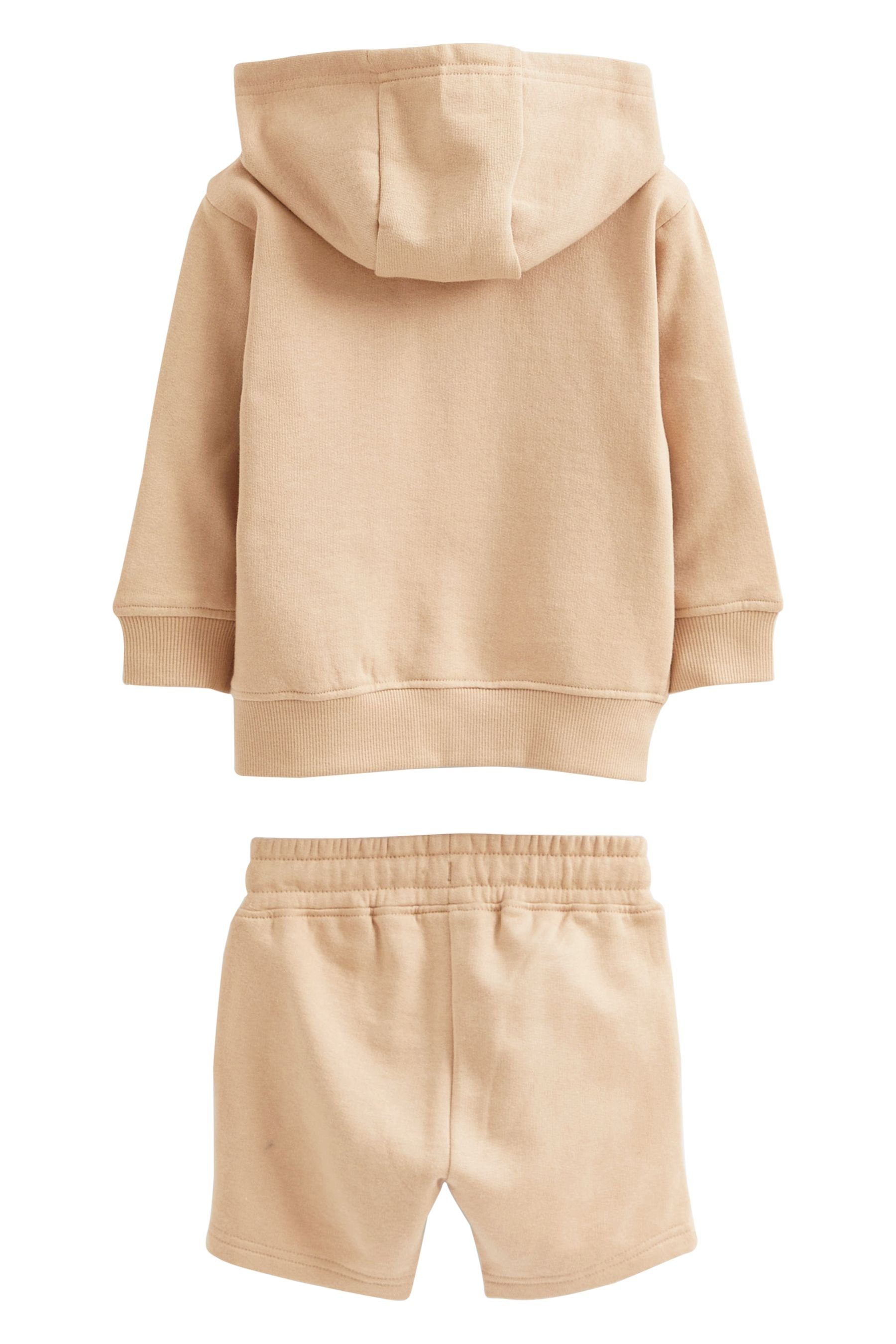 Next Sweatanzug Kapuzenjacke mit Reißverschluss und Shorts im Set (2-tlg)