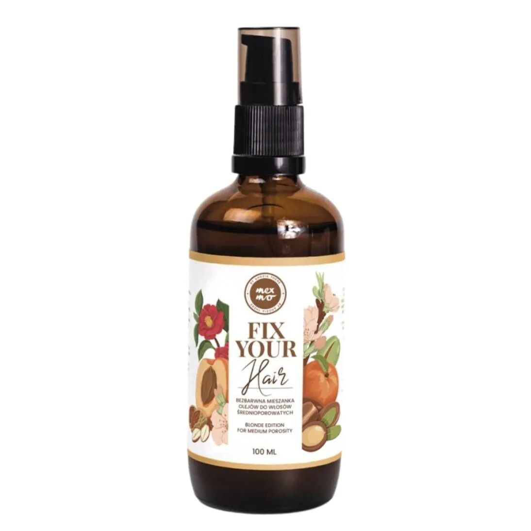 „Mexmo Fix Your Hair Blonde Edition“ aliejų mišinys vidutinio porėtumo plaukams, 100 ml