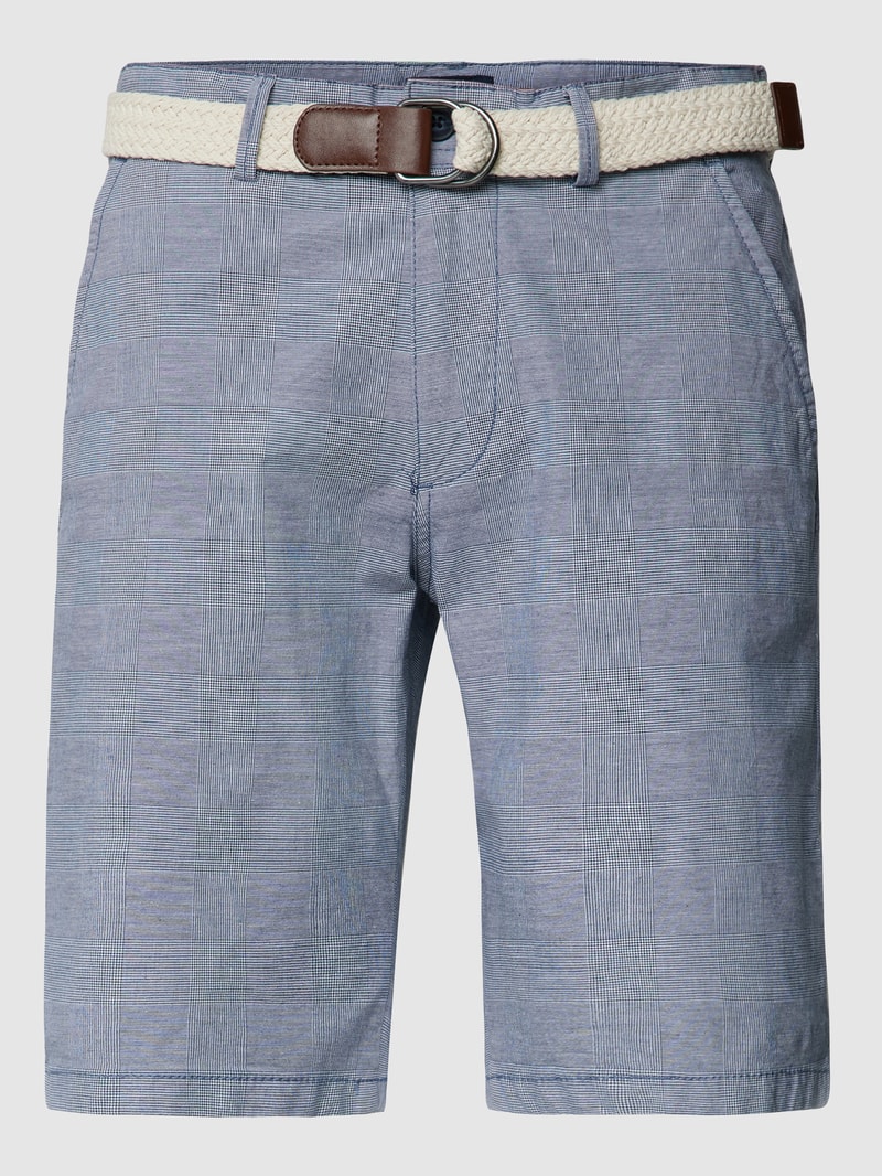 Bermudas mit Stoffgürtel in ozean blau