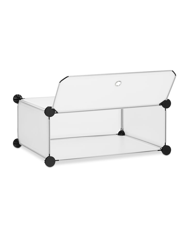 relaxdays Schuhschrank in Transparent - (B)49 x (H)107 x (T)37 cm günstig kaufen onesize