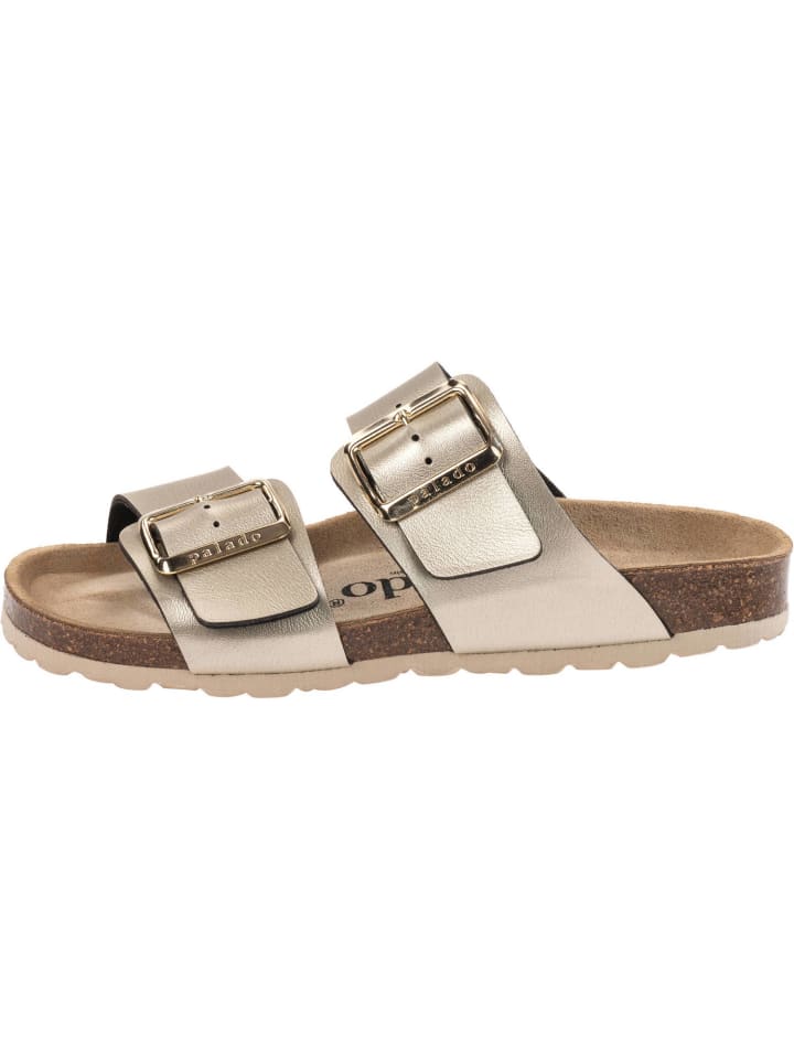 palado Pantoletten in beige metellic günstig kaufen