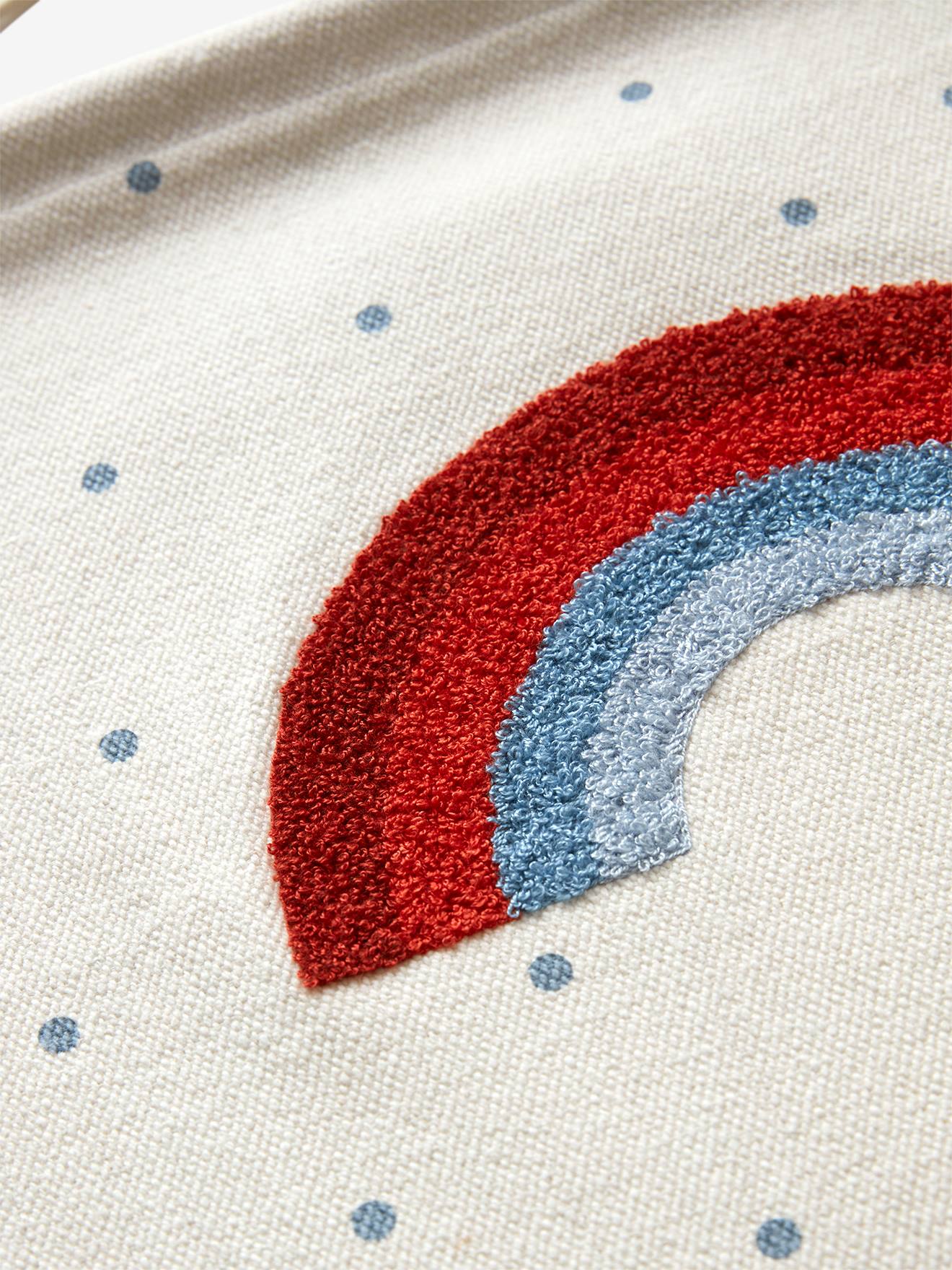 Vertbaudet Kinderzimmer Regenbogen-Wandbehang, personalisierbar - weiß/blau