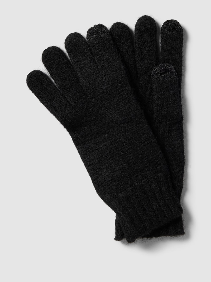 Handschuhe mit Label-Detail in schwarz