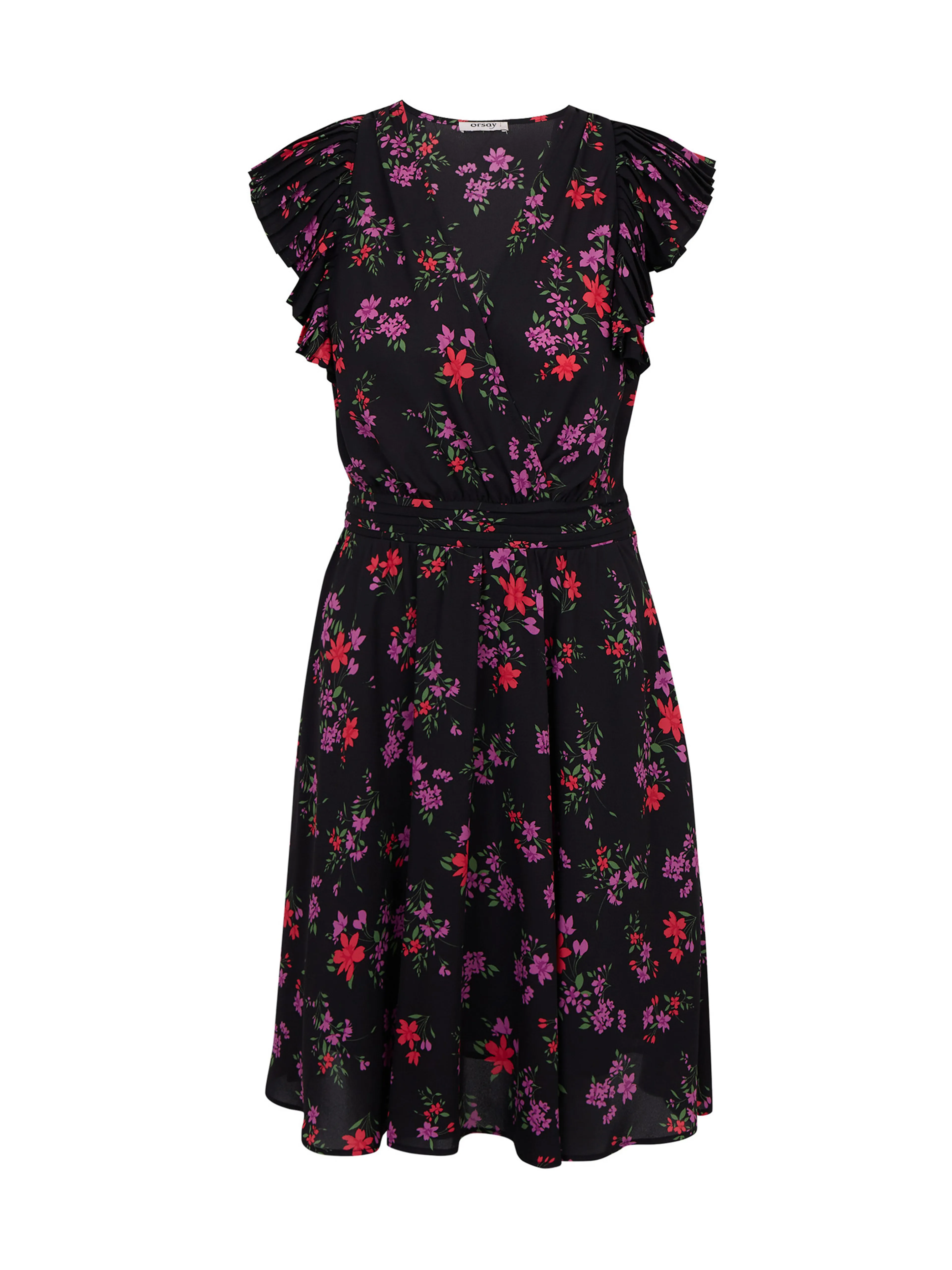 Schwarzes Damen-Blumenkleid ORSAY