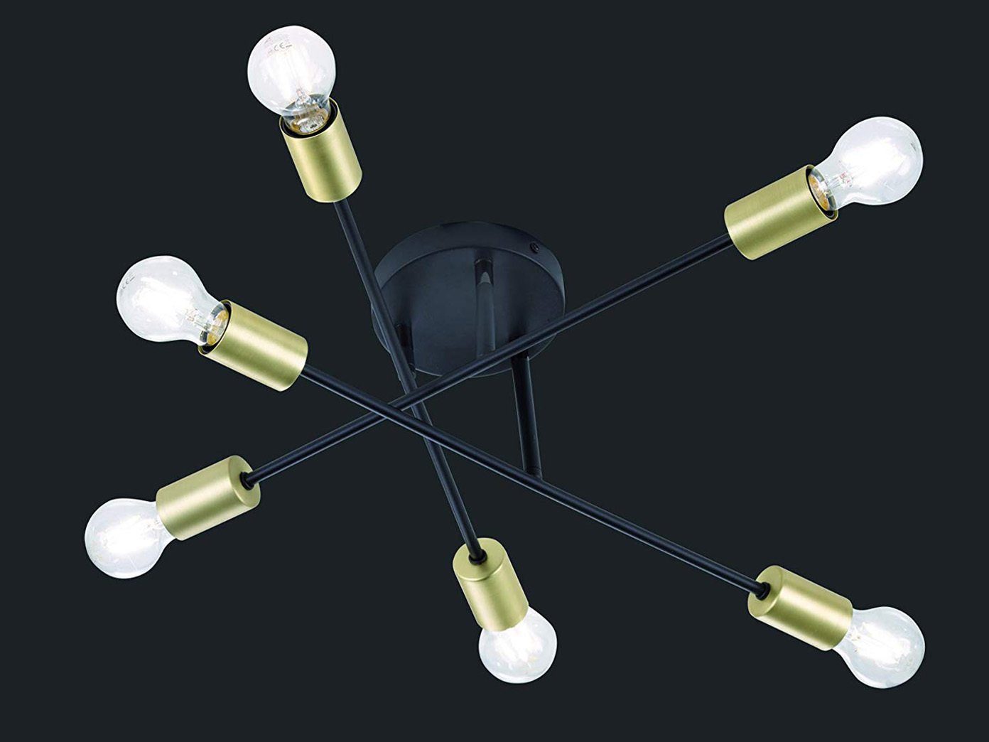 meineWunschleuchte LED Deckenleuchte, LED wechselbar, Warmweiß, Große minimalistisch-e Designer Treppenhaus Lampe schwenkbar, Ø 56cm