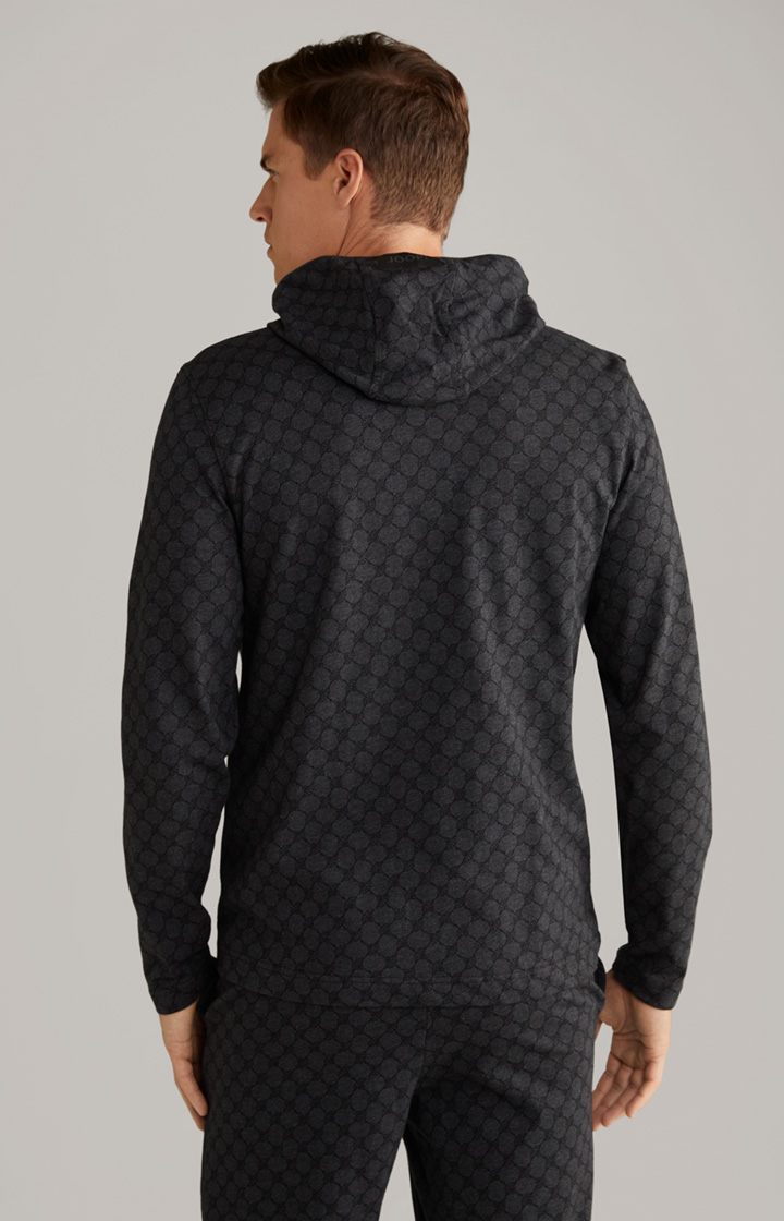 Loungewear Sweatjacke in Anthrazit meliert