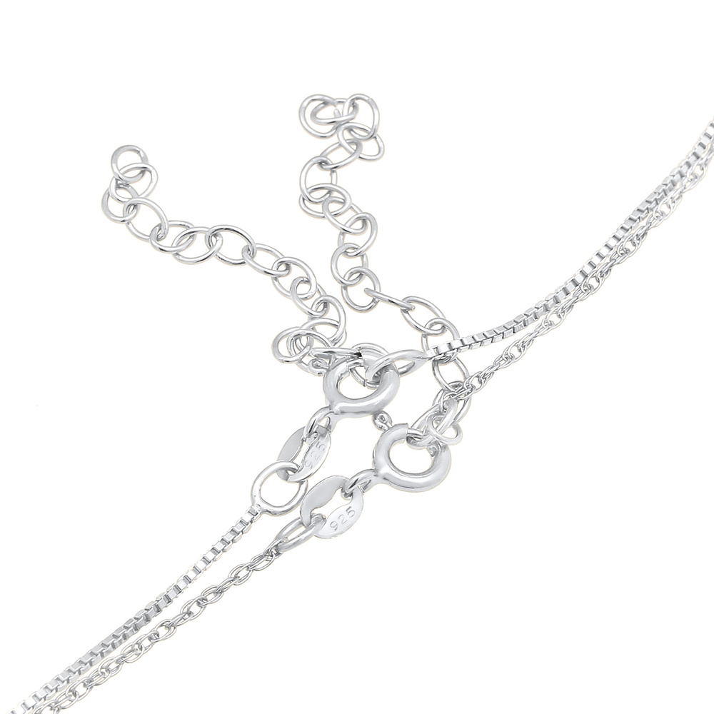 Elli Elli Collier Choker Chaîne Vénetienne Tourné Basic Collier Femme - (925/1000) Arg collier