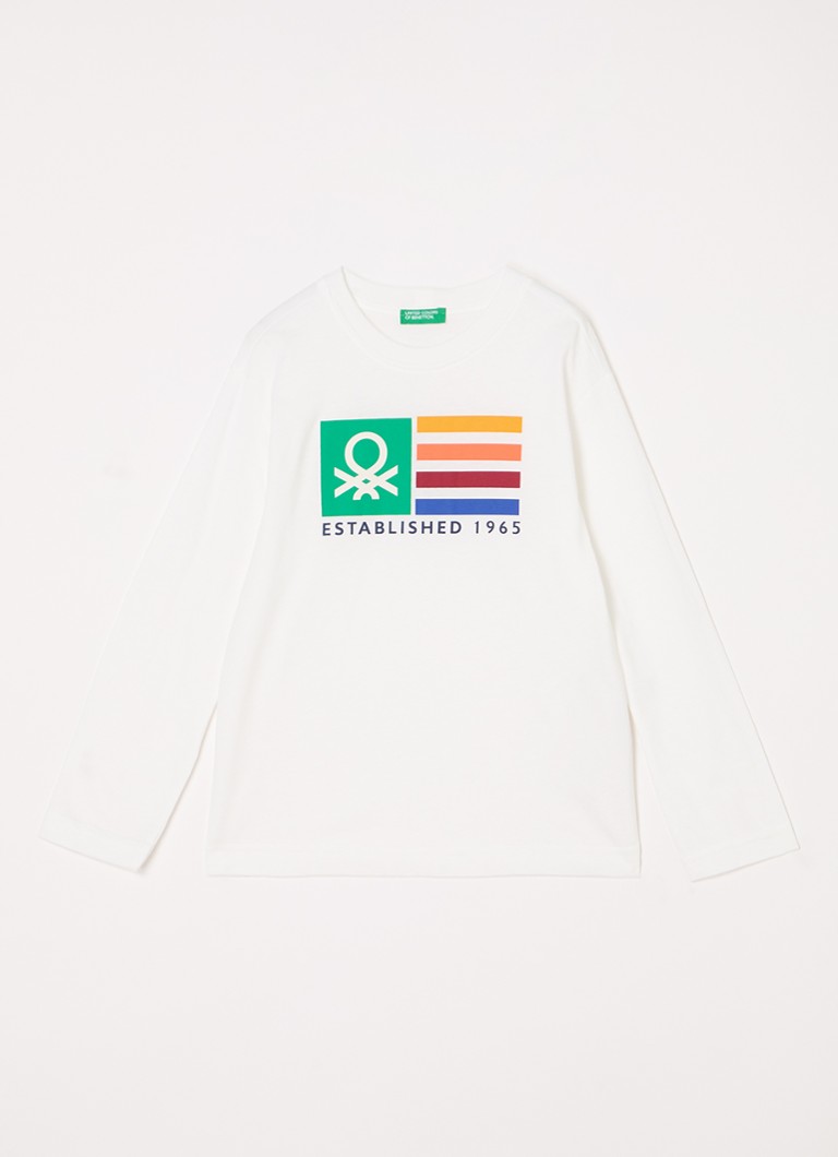 Benetton košulja dugih rukava s printom logotipa