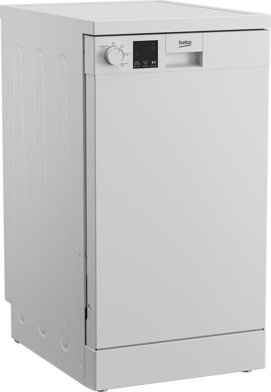 BEKO Standgeschirrspüler, DFS05021W 7668901635, 11,9 l, 10 Maßgedecke