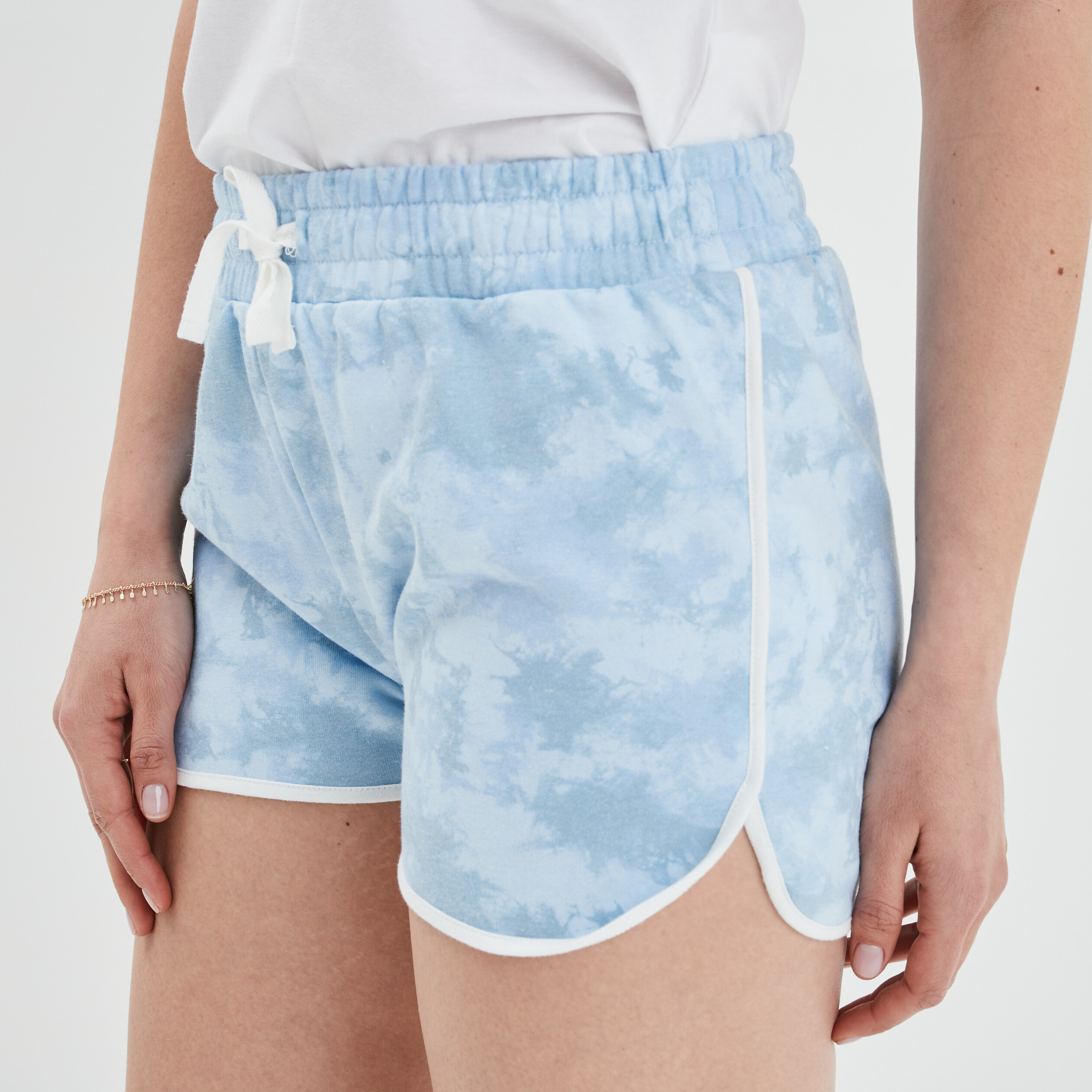 Jogging-Short droit bleu femme | La Halle