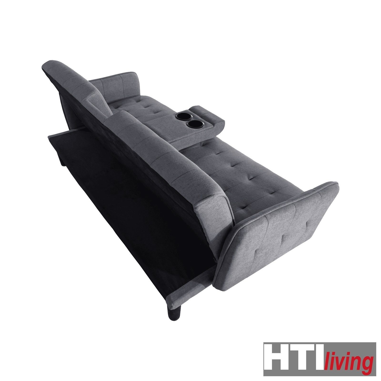 HTI-Living Schlafsofa Sofa Elouisa, Stück, Schlafsofa einklappbare Mittellehne mit Becherhalter