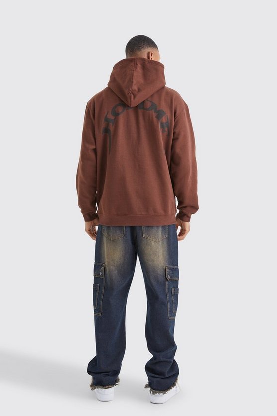 Oversize Hoodie mit Homme Print