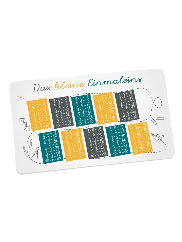 Geda Labels Frühstücksbrettchen Kleines 1x1-Version 2 in Weiß - 23,5x14,5x0,3cm günstig kaufen onesize