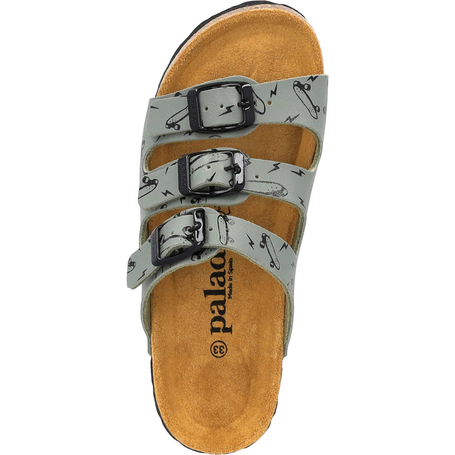 Palado Kids Capri B Print, Pantoletten, Kinder, Khaki Skater